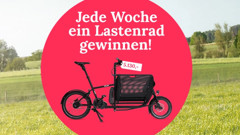 Lastenrad E-Bike gewinnen - Verlosung von Landliebe