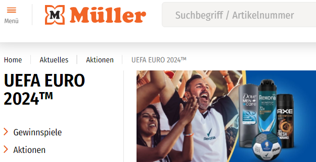 Müller Gewinnspiel zur UEFA EM 2024